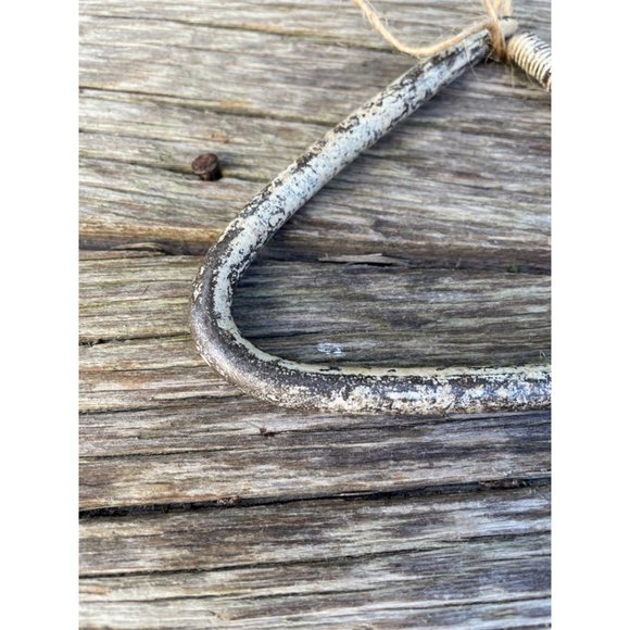 Antique Triangle Dinner Cowboy Bell and Rod Farmhouse Rustic - Picture 12 of 12